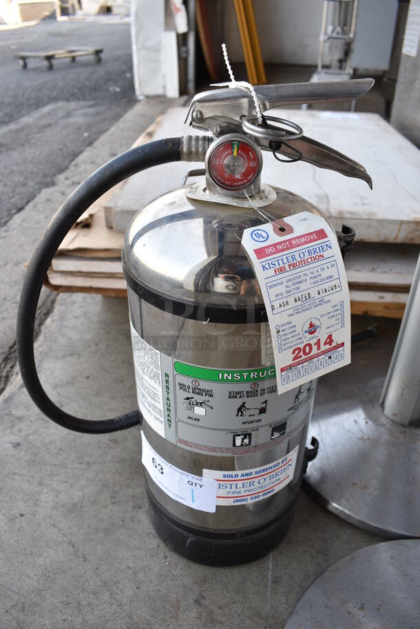 Wet Chemical Fire Extinguisher. 8x10x20 - Image 1 of 4