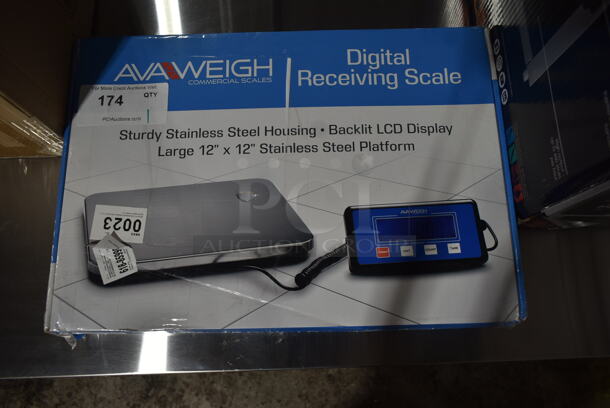 BRAND NEW SCRATCH AND DENT! AvaWeigh 334RS220LP 220 lb. Low-Profile Digital Receiving Scale with Remote Display - Image 3 of 4