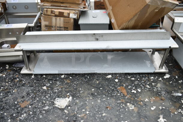 BRAND NEW SCRATCH AND DENT! Regency 600PTSD1872 16-Gauge Type 304 Stainless Steel Pass-Through Shelf with Overshelf - 18" x 72" - Image 2 of 6