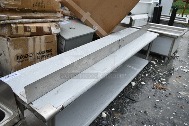 BRAND NEW SCRATCH AND DENT! Regency 600PTSD1872 16-Gauge Type 304 Stainless Steel Pass-Through Shelf with Overshelf - 18" x 72" - Image 4 of 6