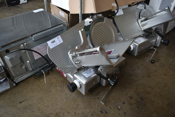 BRAND NEW SCRATCH AND DENT! Estella 348SLM12 Stainless Steel Commercial Countertop Automatic Meat Slicer w/ Blade Sharpener. 120 Volts, 1 Phase. Tested and Working! - Image 2 of 6
