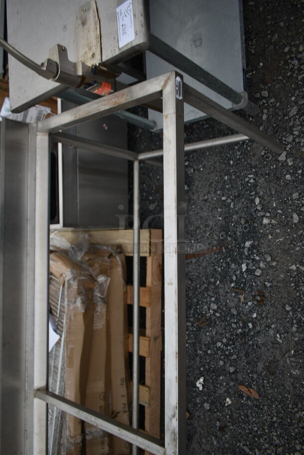 Stainless Steel Commercial Cutting Board Table Frame w/ Back Splash. - Image 3 of 5