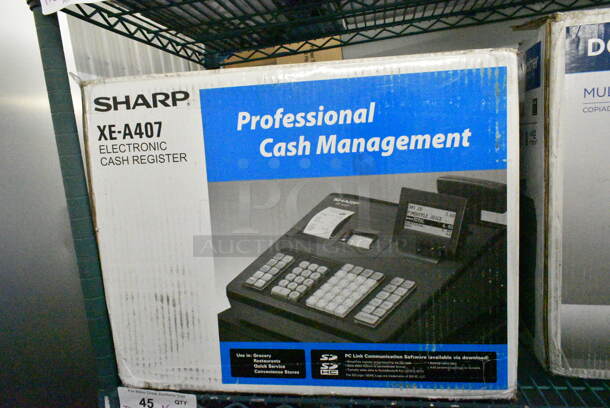 2 Various Items IN ORIGINAL BOX Including Sharp XE-A407 Cash Register and Brother DCP-L2550 Printer. 2 Times Your Bid!  - Image 5 of 7