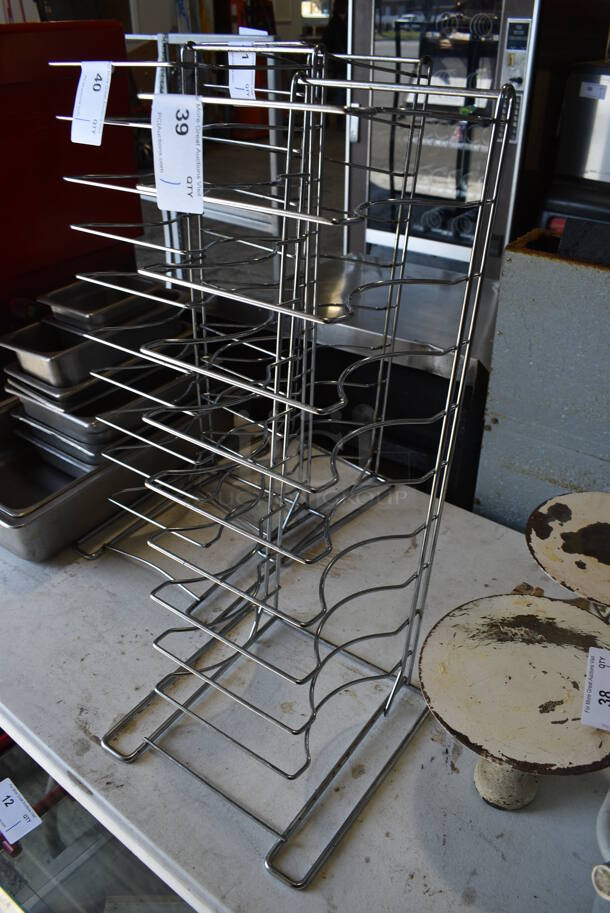 Metal Countertop Pizza Pan Rack. 12x12x28 - Image 2 of 3