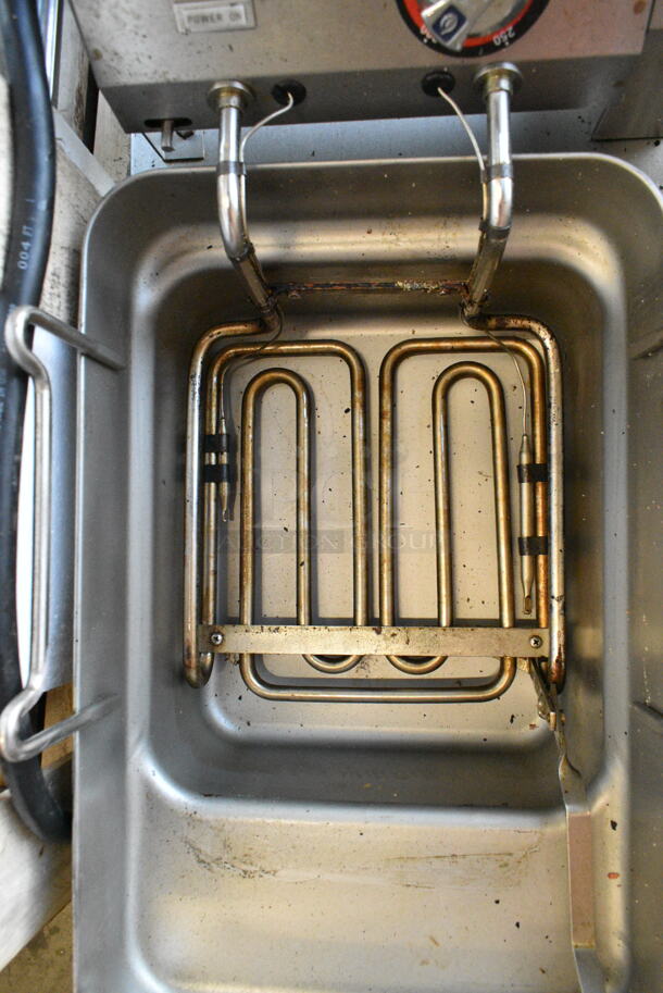 Star Max 8E-530TF Stainless Steel Commercial Countertop Electric Powered 2 Bay Fryer w/ 2 Metal Fry Baskets. 208-240 Volts.  - Image 6 of 8