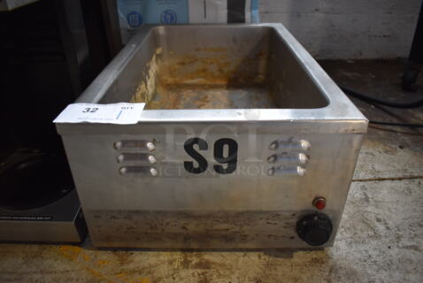 American Permanent Ware W3-V Stainless Steel Commercial Countertop Food Warmer. 120 Volts, 1 Phase. 14.5x22.5x9.5. Tested and Working!