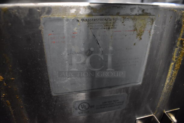 Wasserstrom Commercial Stainless Steel 2 Drawer Warmer With Dump Station On Top 115V Tested And Working - Image 6 of 6