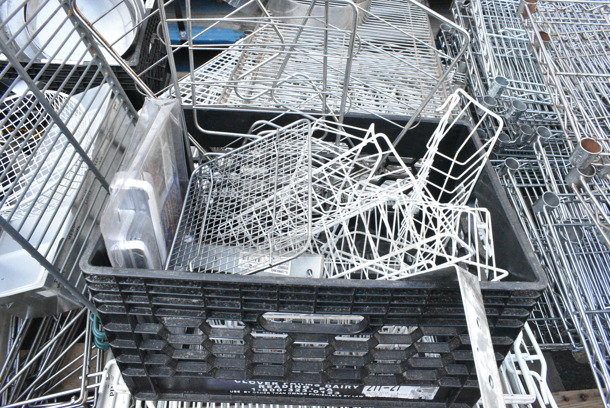 ALL ONE MONEY! PALLET LOT of Various Items Including Poly Coated Racks, Wall Mount Wire Brackets and Metal Pieces.  - Image 3 of 5