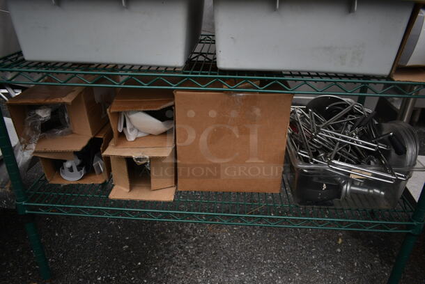 ALL ONE MONEY! Lot of 4 Tiers of Various Items Including Metal Cash Drawers, Utensils and Brackets. Does Not Include Shelving Unit. - Image 5 of 5