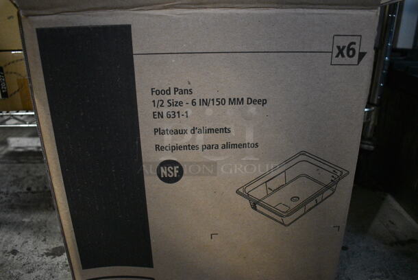 6 BRAND NEW IN BOX! Rubbermaid 2020979 Clear Poly 1/2 Size Drop In Bins. 1/2x6. 6 Times Your Bid! - Image 4 of 5