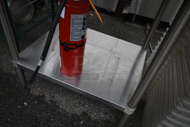 Stainless Steel Commercial Table w/ Back Splash and Under Shelf. Does Not Include Contents. - Image 3 of 3