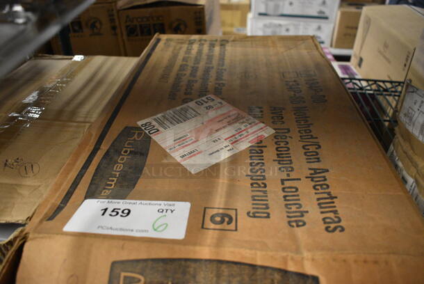 ALL ONE MONEY! Lot of 6 Rubbermaid Clear Poly Full Size Drop In Bin Lids! - Image 4 of 4