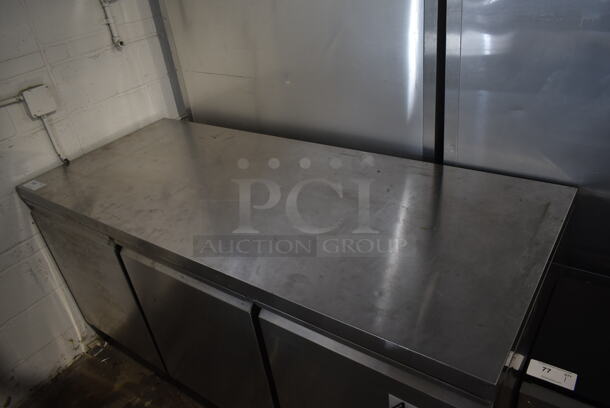 Avantco 178TUC72R Stainless Steel Commercial 3 Door Undercounter Cooler on Commercial Casters. 115 Volts, 1 Phase. Tested and Powers On But Does Not Get Cold - Image 2 of 9