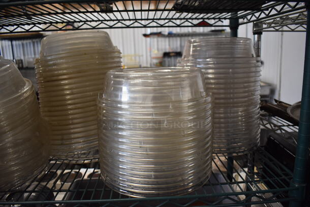 ALL ONE MONEY! Tier Lot of Poly Clear Poly Dome Covers. 11x11x3, 10.5x10.5x3 - Image 2 of 4