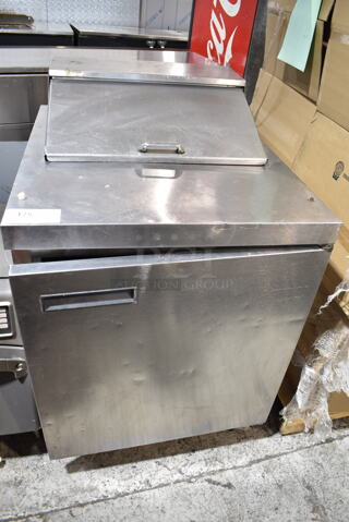 2014 Delfield 4427N-6-GC1 Stainless Steel Commercial Sandwich Salad Prep Table Bain Marie Mega Top. 115 Volts, 1 Phase. Tested and Powers On But Does Not Get Cold