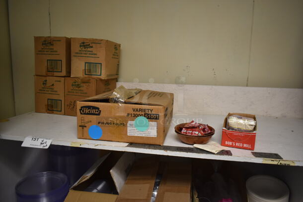 ALL ONE MONEY! Lot of 4 Tiers of Various Items Including Paper Products. (dish room) - Image 2 of 11