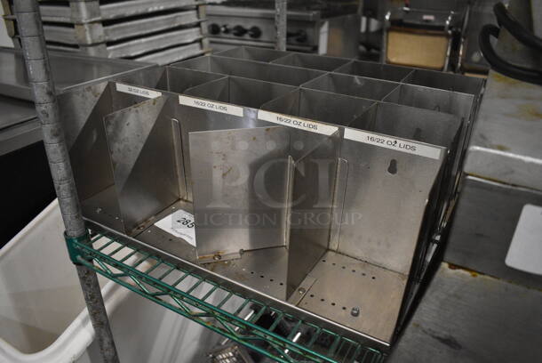 4 Metal Four Compartment Lid Holders. 19x4.5x7. 4 Times Your Bid! - Image 3 of 3