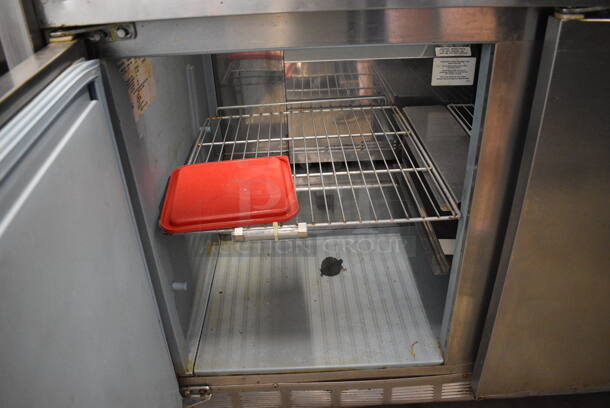 2010 Delfield 4472N-30M Stainless Steel Commercial Sandwich Salad Prep Table on Commercial Casters. 115 Volts, 1 Phase. 72x30x45.5. Tested and Powers On But Does Not Get Cold - Image 8 of 11