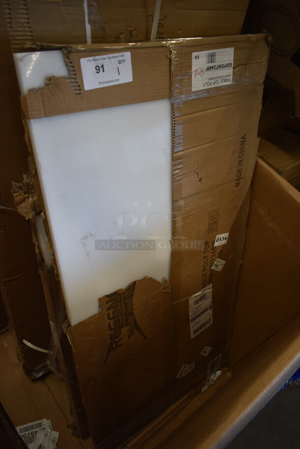 BRAND NEW SCRATCH AND DENT! Regency 600PSWT2448F 24" x 48" Poly Table Top for 24" x 48" Poly Top Table without Backsplash - Image 3 of 3