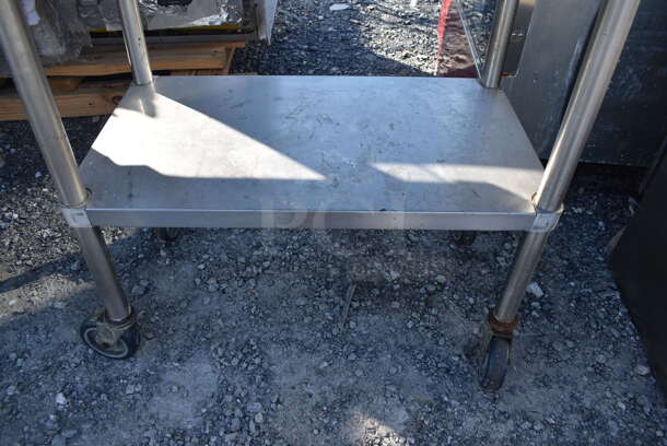 Stainless Steel Table w/ Metal Under Shelf on Commercial Casters. 36x24x39 - Image 3 of 3