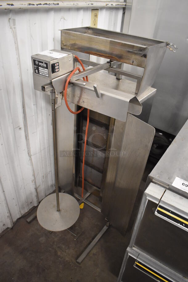 Potis 1 RPM Stainless Steel Commercial Countertop Gyro Machine. 115/125 Volts, 1 Phase. 25x25x45. Tested and Working! - Image 1 of 7