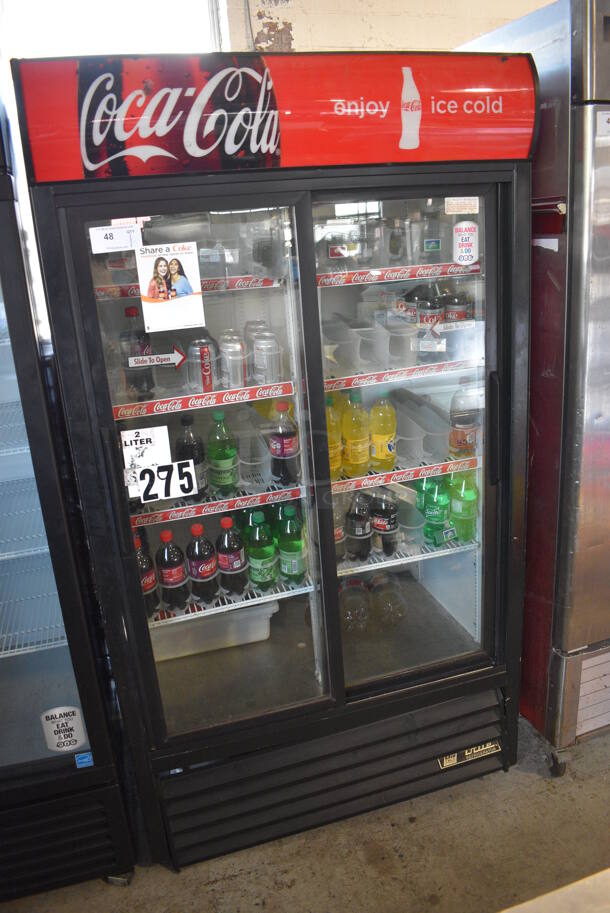 True Metal Commercial 2 Door Reach In Cooler Merchandiser w/ Poly Coated Racks. 115 Volts, 1 Phase. 44x30x79. Tested and Working! - Image 3 of 6