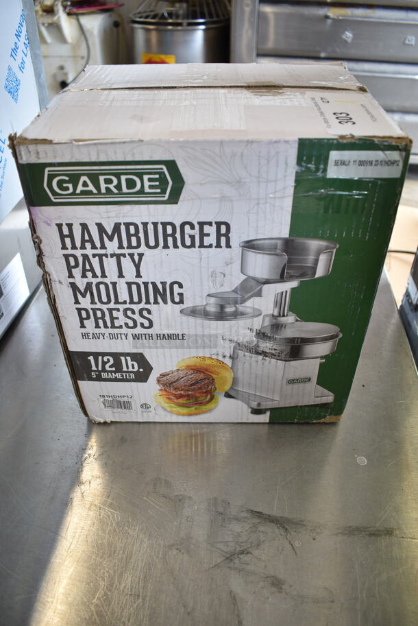 BRAND NEW SCRATCH AND DENT! Garde 181HDHP12 Metal Commercial Countertop Hamburger Patty Molding Press. - Image 2 of 4