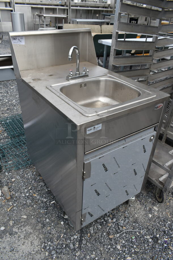 QualServ Stainless Steel Commercial Single Bay Portable Sink w/ Faucet and Handles on Commercial Casters. 120 Volts, 1 Phase. - Image 2 of 9