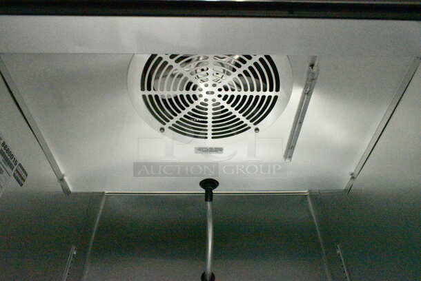 2016 True T-23DT Stainless Steel Commercial 2 Half Size Door Reach In Cooler and Freezer on Commercial Casters. 115 Volts, 1 Phase. Tested and Working! - Image 9 of 11