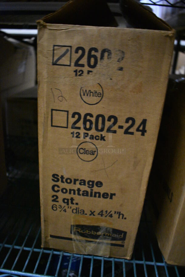 12 BRAND NEW IN BOX! Rubbermaid Poly Containers. 6.5x6.5x4. 12 Times Your Bid! - Image 4 of 4