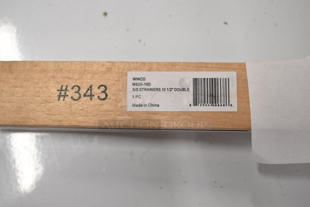 10 BRAND NEW SCRATCH AND DENT!  Choice MS2K-10D 10 1/2" Reinforced Heavy-Duty Stainless Steel Strainer. 10 Times Your Bid! - Image 5 of 5
