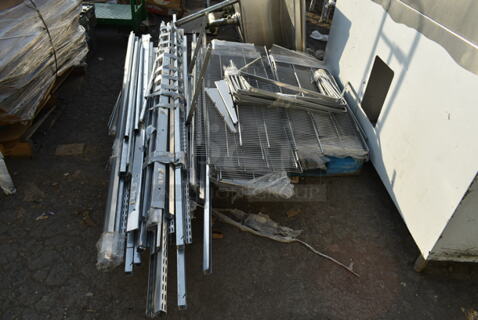 ALL ONE MONEY! Lot of Various Items Including Wire Shelves and Metal Pieces