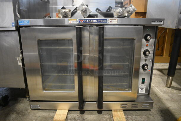 Baker's Pride Model BCO-E1 Stainless Steel Commercial Electric Powered Full Size Convection Oven w/ View Through Doors, Metal Oven Racks and Thermostatic Controls. Comes w/ 4 Legs! 240 Volts, 1 Phase. 38x38x27. 29" Legs. - Image 2 of 7