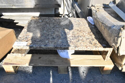 Granite Cash Register/Monitor Stand. 
