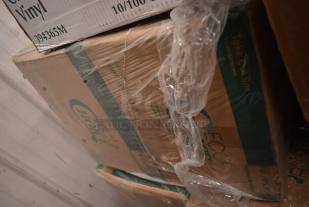PALLET LOT of 19 BRAND NEW Boxes Including 760FF16 Choice 16 oz. French Fry Cup - 1000/Case, Lavex 502386016CL Lavex 55-60 Gallon 16 Micron 38" x 60" High Density Janitorial Can Liner / Trash Bag - 200/Case, 760SOUP8WPA Choice 8 oz. White Double Poly-Coated Paper Food Cup with Vented Paper Lid - 250/Case,  TD24 Solo Ultra Clear™ TD24 24 oz. Customizable Clear PET Plastic Cold Cup - 600/Case. 19 Times Your Bid!  - Image 12 of 12