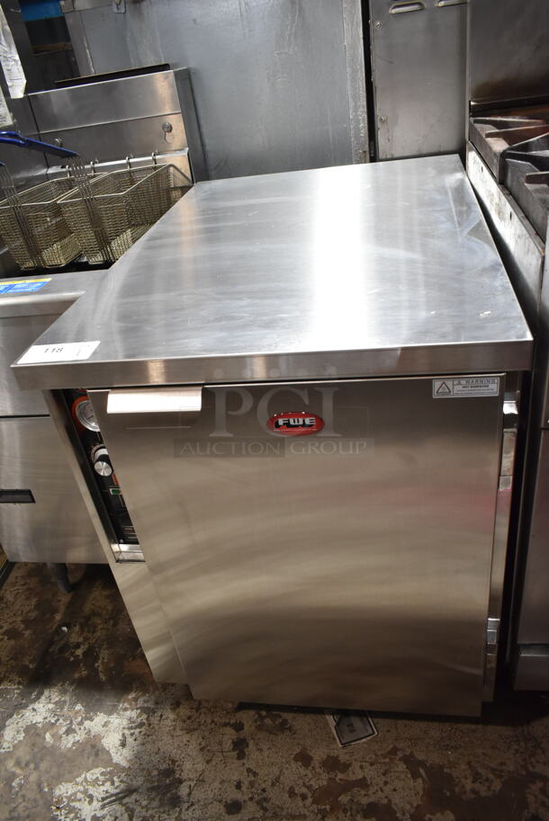 BRAND NEW! FWE TS-1633-14 Stainless Steel Commercial Single Door Undercounter Heated Holding Cabinet. 120 Volts, 1 Phase. Tested and Working! - Image 2 of 9