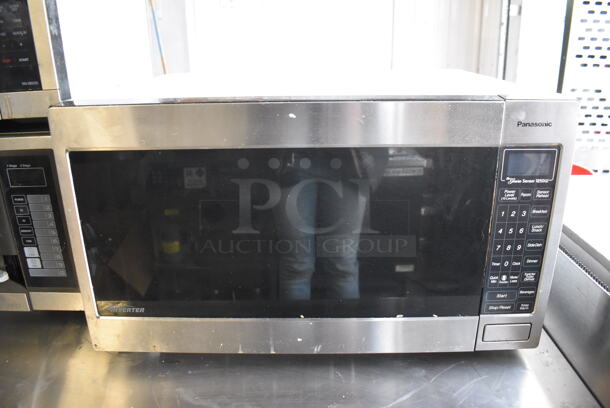 2020 Panasonic NN-T945SFX Metal Countertop Microwave Oven w/ Plate. 120 Volts, 1 Phase. 24x18x14