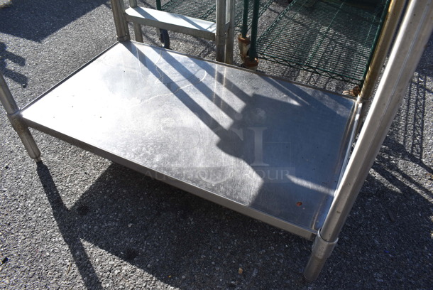 Stainless Steel Table w/ Back Splash and Under Shelf. 46x30x40 - Image 4 of 4