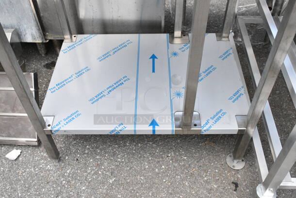 BRAND NEW! Stainless Steel Table w/ Holes and Under Shelf. - Image 4 of 4