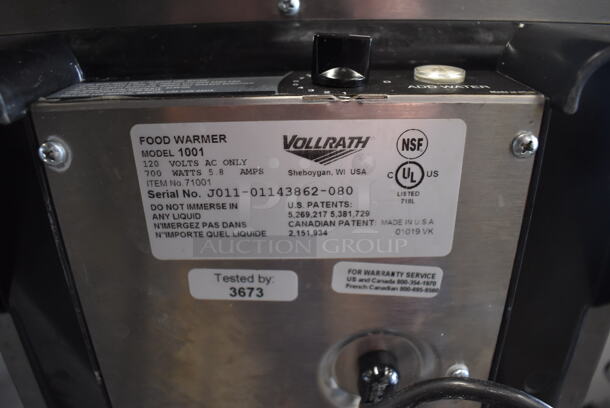 Vollrath 1001 Stainless Steel Commercial Countertop Food Warmer. 120 Volts, 1 Phase. 14x22x9. Tested and Working! - Image 4 of 4