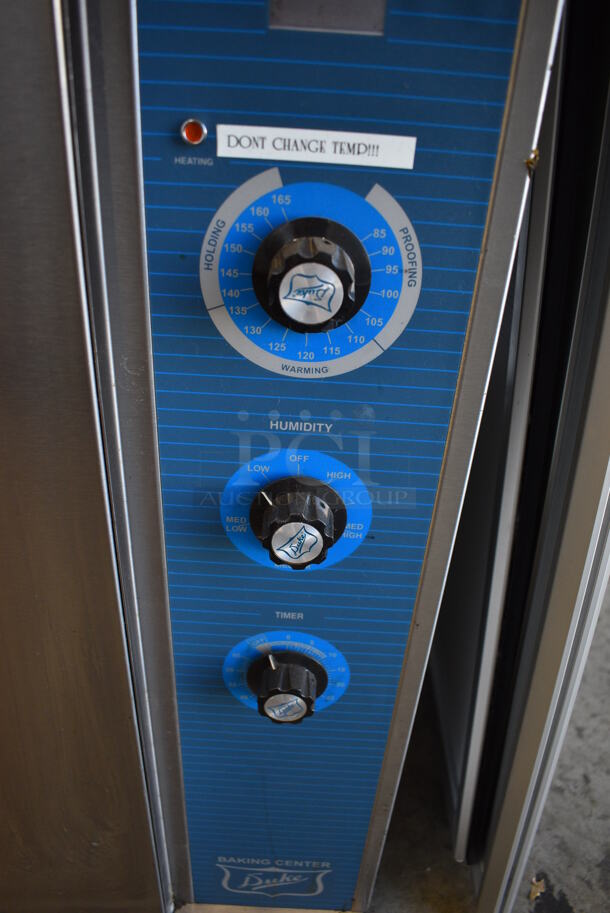 Duke PFB-2 Stainless Steel Commercial Electric Powered Proofer w/ View Through Doors and Thermostatic Controls. 120 Volts, 1 Phase. 38x39x36.5 - Image 3 of 6