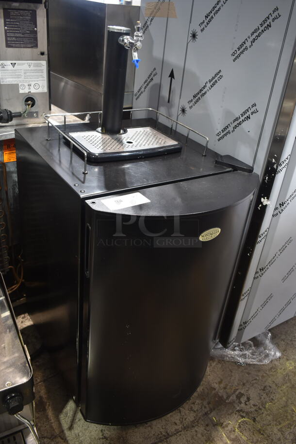 LIKE NEW! Nostalgia KRS-2100 Metal Direct Draw Kegerator w/ Beer Tower, Coupler and Keg on Commercial Casters. 115 Volts, 1 Phase. Tested and Working! - Image 10 of 12