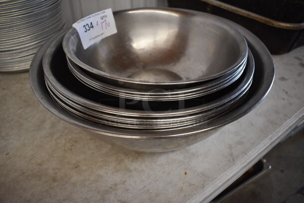 17 Various Metal Bowls. Includes 16.5x16.5x6, 13.5x13.5x5, 11.5x1.5x4.5. 17 Times Your Bid! - Image 2 of 5
