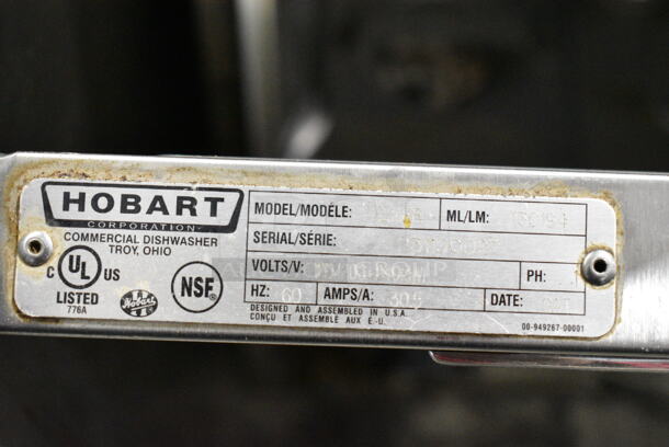 LATE MODEL! Hobart LXER Stainless Steel Commercial Undercounter Dishwasher. 120/208-240 Volts, 1 Phase. - Image 7 of 7