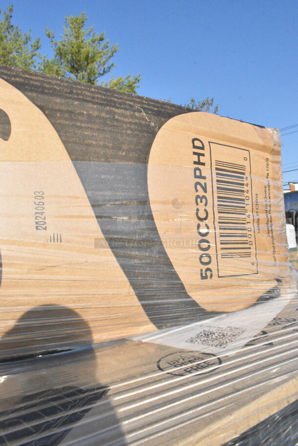 30 BRAND NEW Boxes Including 5004C Choice 4 oz. Coffee Print Poly Paper Hot Cup - 1000/Case, 346BKFSNSPM Choice Medium Weight Black Wrapped Plastic Cutlery Set with Napkin and Salt and Pepper Packets - 250/Case, 3 Box 130IC20DSP1M Choice 20 lb. Clear Plastic Drawstring Ice Bag with Ice Print - 250/Case, 2 Box 5001RT800B Lavex 8" White Hardwound Paper Towel, 800 Feet / Roll - 6/Case, 2 Box 500CC32PHD Choice Heavy Duty 32 oz. Pedestal Heavy Weight Clear PET Plastic Cold Cup - 500/Case, 795PTOKFTW4 Choice Kraft Folded Paper #4 Take-Out Container with Window 7 3/4" x 5 1/2" x 3 1/2" - 140/Case, 5001RT800N Lavex 8" Natural Kraft Hardwound Paper Towel, 800 Feet / Roll - 6/Case, 485STRAWUNN Choice 7 3/4" Jumbo Neon Unwrapped Soda Straw - 10000/Case. 30 Times Your Bid!  - Image 11 of 12