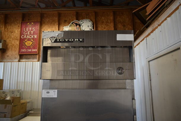 Victory VF-1 Stainless Steel Commercial Single Door Reach In Freezer w/ Poly Coated Racks on Commercial Casters. 115 Volts, 1 Phase. Tested and Working! - Image 2 of 6