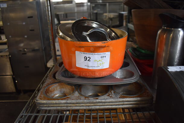 ALL ONE MONEY! Tier Lot of Various Items Including Metal Muffin Baking Pans and Receipt Printers! - Image 2 of 6