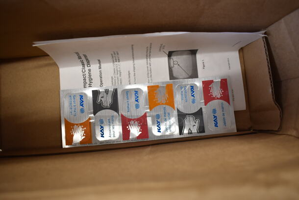 3 BRAND NEW IN BOX! Kay White Poly Wall Mount Soap Dispensers. 6x4x10.5. 3 Times Your Bid! - Image 8 of 8