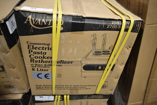 BRAND NEW IN BOX! Avantco 177PC201 Stainless Steel Commercial Countertop Electric Powered Pasta Cooker. 208/240 Volts, 1 Phase. - Image 3 of 4