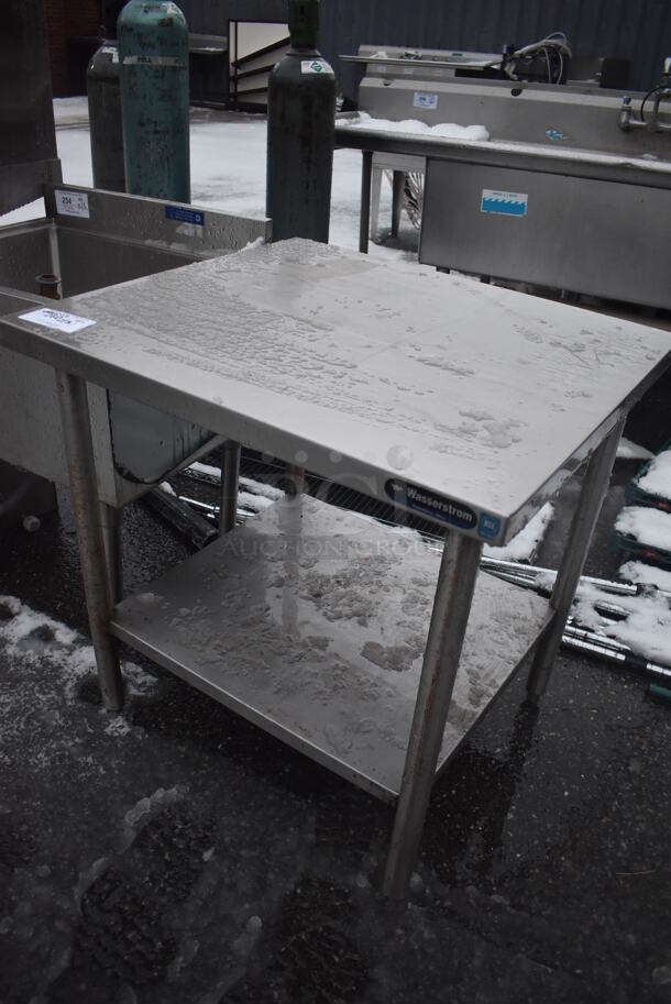 Wasserstrom Stainless Steel Table w/ Metal Under Shelf. 30x27x31.5 - Image 2 of 4